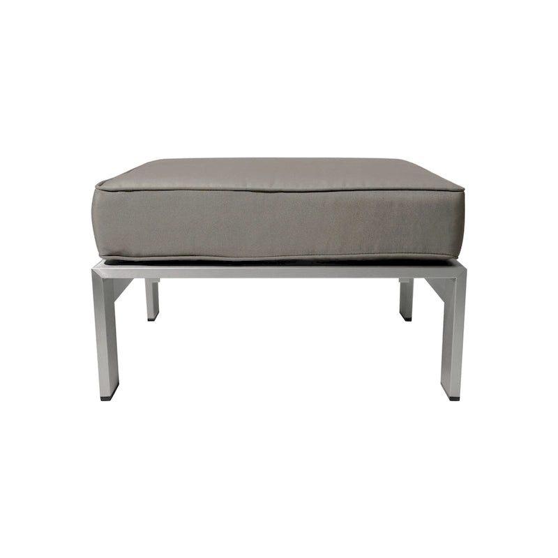 Ensemble canapé d'angle en aluminium en forme de U 11 places et pouf Cape Coral Outdoor de Christopher Knight Home