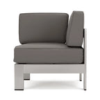 Ensemble canapé d'angle en aluminium en forme de U 11 places et pouf Cape Coral Outdoor de Christopher Knight Home