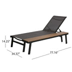 Chaise longue d'extérieur Waterloo avec table d'appoint (lot de 2) par Christopher Knight Home