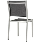 Chaise d'appoint de salle à manger d'extérieur en maille d'aluminium Modway Shore