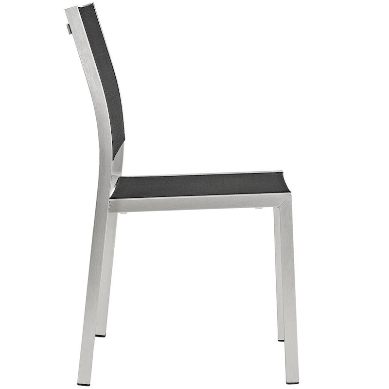 Chaise d'appoint de salle à manger d'extérieur en maille d'aluminium Modway Shore