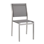Chaise d'appoint de salle à manger d'extérieur en maille d'aluminium Modway Shore