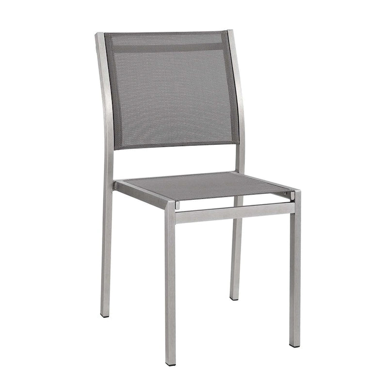 Chaise d'appoint de salle à manger d'extérieur en maille d'aluminium Modway Shore
