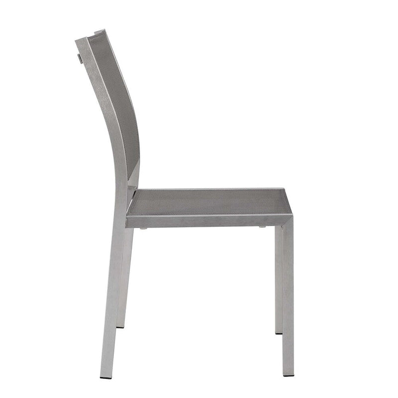Chaise d'appoint de salle à manger d'extérieur en maille d'aluminium Modway Shore