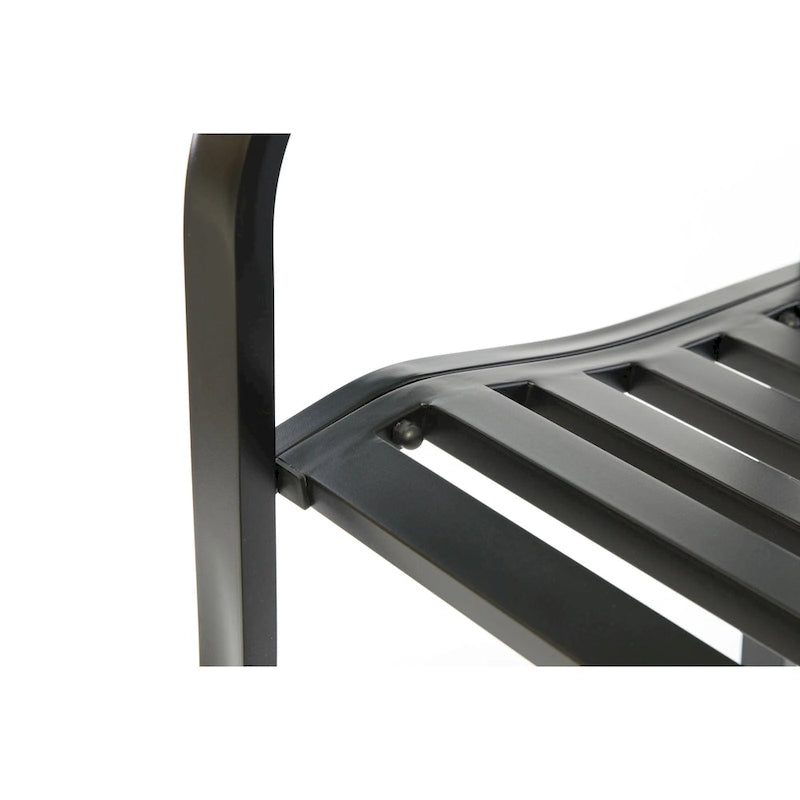 Banc d'extérieur en acier pour terrasse, jardin ou parc, avec dossier inclinable en fonte, décoration pour porche, cour ou pelouse