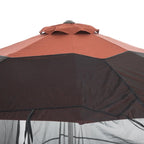 Parasol de terrasse rond universel Classic Accessories de 2,74 m (9 pieds) résistant à l'eau avec moustiquaire