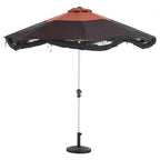 Parasol de terrasse rond universel Classic Accessories de 2,74 m (9 pieds) résistant à l'eau avec moustiquaire