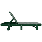 Chaise longue inclinable sans accoudoirs Polytrends Laguna HDPE pour terrasse et piscine d'extérieur (ensemble de 2 pièces)