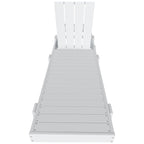 Chaise longue inclinable sans accoudoirs Polytrends Laguna HDPE pour terrasse et piscine d'extérieur (ensemble de 2 pièces)