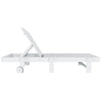 Chaise longue inclinable sans accoudoirs Polytrends Laguna HDPE pour terrasse et piscine d'extérieur (ensemble de 2 pièces)