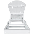 Chaise longue inclinable sans accoudoirs Polytrends Laguna HDPE pour terrasse et piscine d'extérieur (ensemble de 2 pièces)