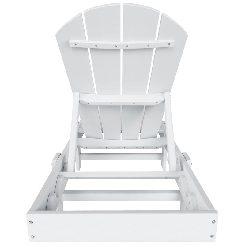 Chaise longue inclinable sans accoudoirs Polytrends Laguna HDPE pour terrasse et piscine d'extérieur (ensemble de 2 pièces)
