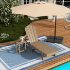 Chaise longue inclinable sans accoudoirs Polytrends Laguna HDPE pour terrasse et piscine d'extérieur (ensemble de 2 pièces)