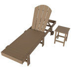 Chaise longue inclinable sans accoudoirs Polytrends Laguna HDPE pour terrasse et piscine d'extérieur (ensemble de 2 pièces)