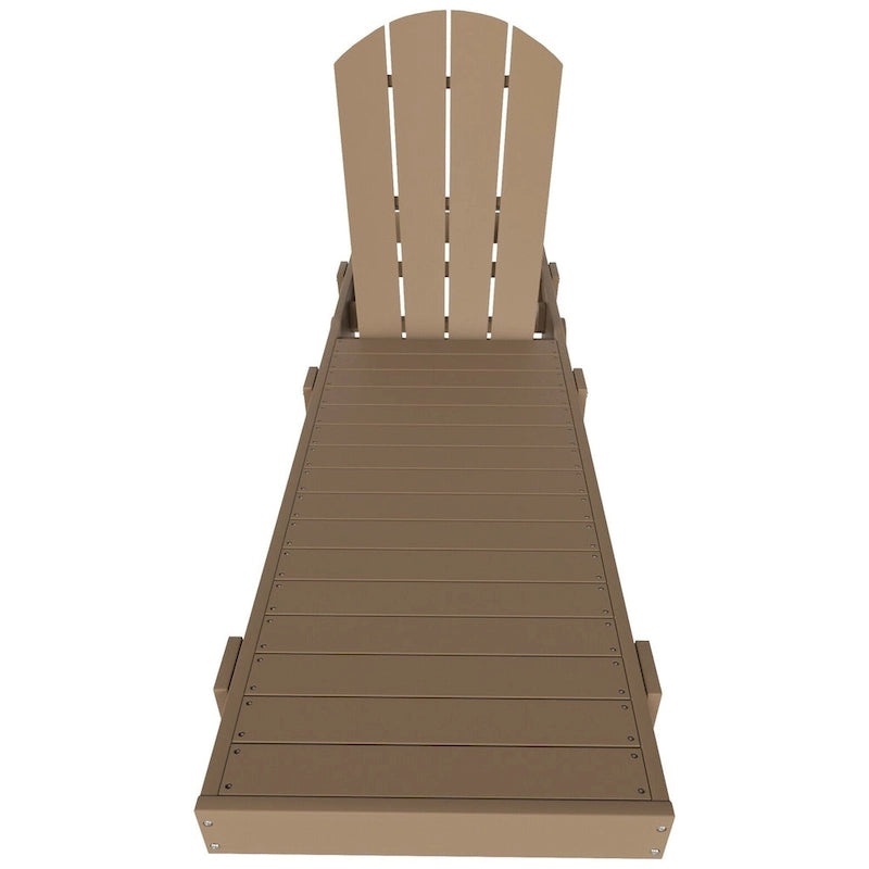 Chaise longue inclinable sans accoudoirs Polytrends Laguna HDPE pour terrasse et piscine d'extérieur (ensemble de 2 pièces)