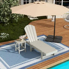 Chaise longue inclinable sans accoudoirs Polytrends Laguna HDPE pour terrasse et piscine d'extérieur (ensemble de 2 pièces)