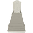 Chaise longue inclinable sans accoudoirs Polytrends Laguna HDPE pour terrasse et piscine d'extérieur (ensemble de 2 pièces)