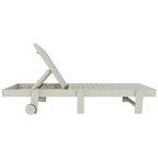 Chaise longue inclinable sans accoudoirs Polytrends Laguna HDPE pour terrasse et piscine d'extérieur (ensemble de 2 pièces)