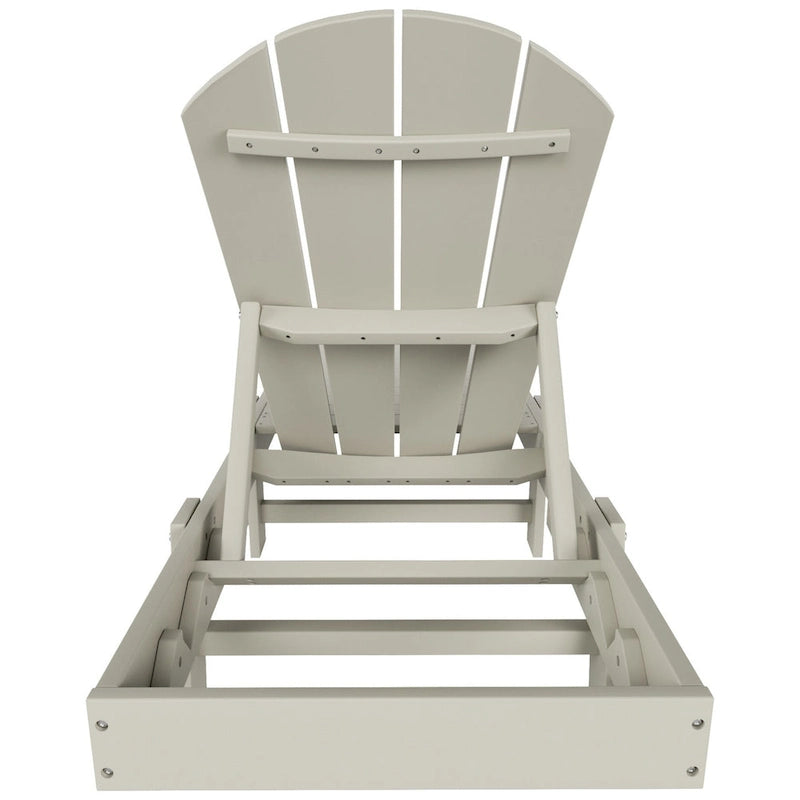 Chaise longue inclinable sans accoudoirs Polytrends Laguna HDPE pour terrasse et piscine d'extérieur (ensemble de 2 pièces)
