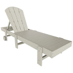 Chaise longue inclinable sans accoudoirs Polytrends Laguna HDPE pour terrasse et piscine d'extérieur (ensemble de 2 pièces)