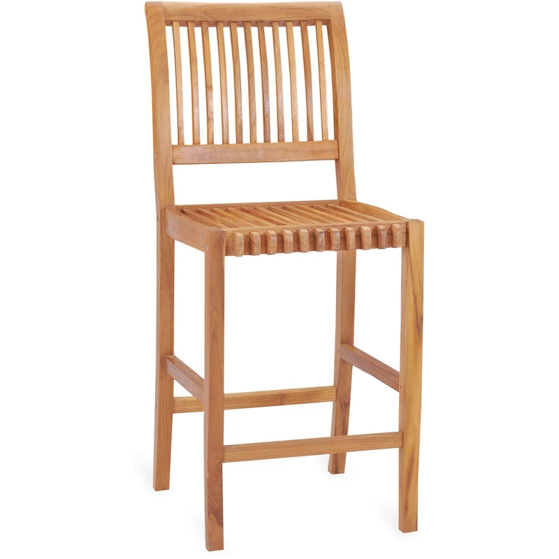 Tabouret de bar Chic Teak Castle en bois de teck, pour intérieur/extérieur.