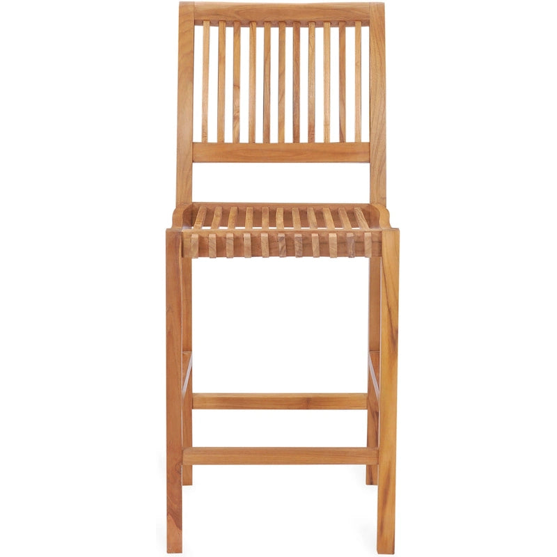 Tabouret de bar Chic Teak Castle en bois de teck, pour intérieur/extérieur.
