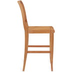 Tabouret de bar Chic Teak Castle en bois de teck, pour intérieur/extérieur.