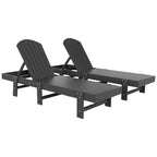 Chaise longue inclinable sans accoudoirs Polytrends Altura en polyéthylène écologique résistant aux intempéries (ensemble de 2)