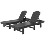 Chaise longue inclinable sans accoudoirs Polytrends Altura en polyéthylène écologique résistant aux intempéries (ensemble de 2)