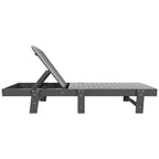 Chaise longue inclinable sans accoudoirs Polytrends Altura en polyéthylène écologique résistant aux intempéries (ensemble de 2)