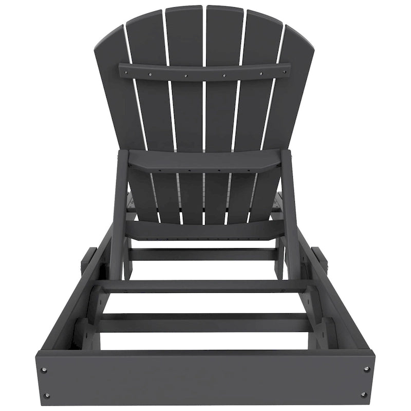 Chaise longue inclinable sans accoudoirs Polytrends Altura en polyéthylène écologique résistant aux intempéries (ensemble de 2)