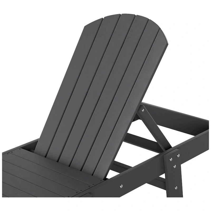Chaise longue inclinable sans accoudoirs Polytrends Altura en polyéthylène écologique résistant aux intempéries (ensemble de 2)