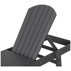 Chaise longue inclinable sans accoudoirs Polytrends Altura en polyéthylène écologique résistant aux intempéries (ensemble de 2)