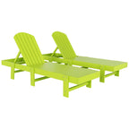 Chaise longue inclinable sans accoudoirs Polytrends Altura en polyéthylène écologique résistant aux intempéries (ensemble de 2)