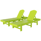 Chaise longue inclinable sans accoudoirs Polytrends Altura en polyéthylène écologique résistant aux intempéries (ensemble de 2)