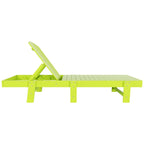 Chaise longue inclinable sans accoudoirs Polytrends Altura en polyéthylène écologique résistant aux intempéries (ensemble de 2)