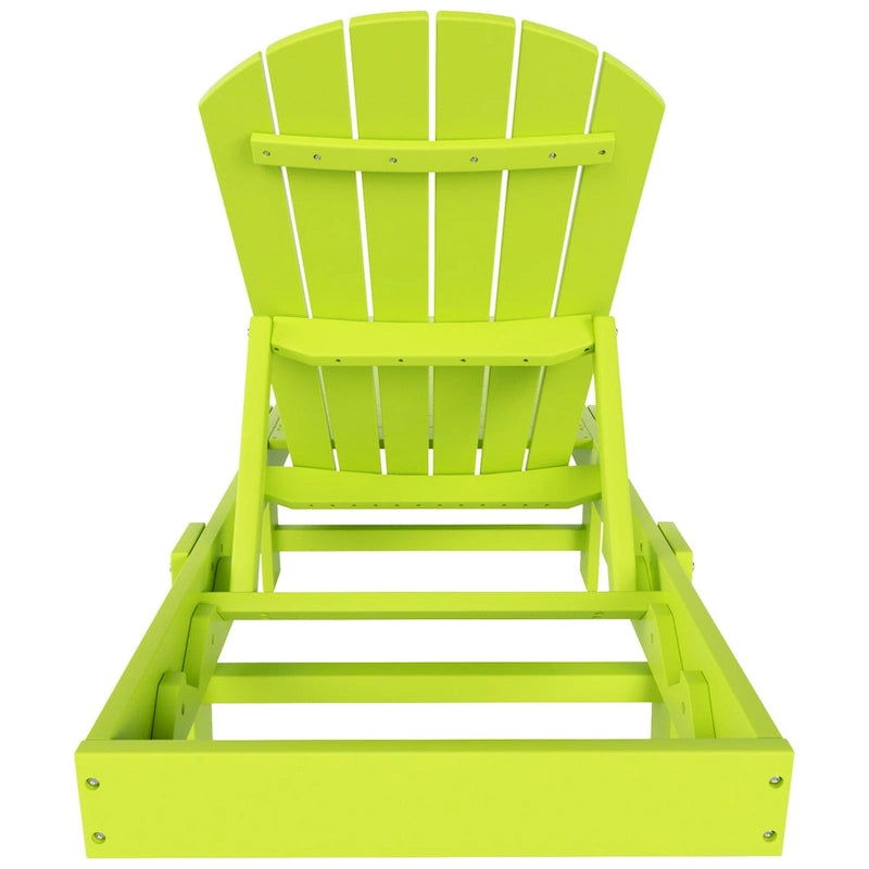 Chaise longue inclinable sans accoudoirs Polytrends Altura en polyéthylène écologique résistant aux intempéries (ensemble de 2)