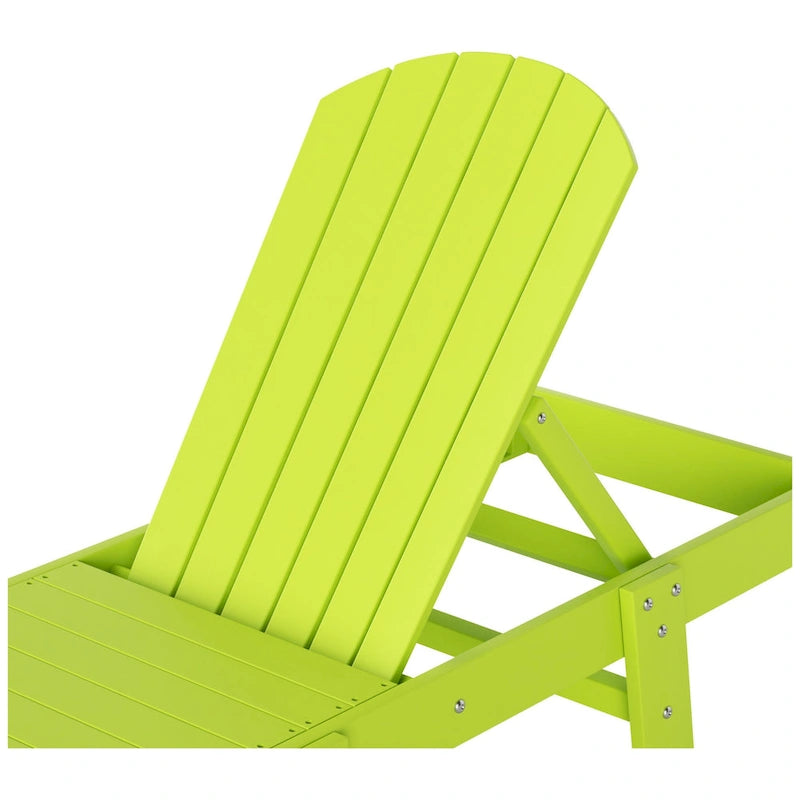 Chaise longue inclinable sans accoudoirs Polytrends Altura en polyéthylène écologique résistant aux intempéries (ensemble de 2)