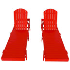 Chaise longue inclinable sans accoudoirs Polytrends Altura en polyéthylène écologique résistant aux intempéries (ensemble de 2)