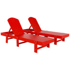 Chaise longue inclinable sans accoudoirs Polytrends Altura en polyéthylène écologique résistant aux intempéries (ensemble de 2)