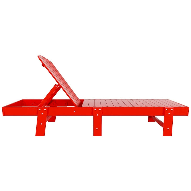Chaise longue inclinable sans accoudoirs Polytrends Altura en polyéthylène écologique résistant aux intempéries (ensemble de 2)