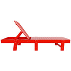 Chaise longue inclinable sans accoudoirs Polytrends Altura en polyéthylène écologique résistant aux intempéries (ensemble de 2)