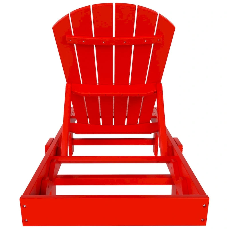 Chaise longue inclinable sans accoudoirs Polytrends Altura en polyéthylène écologique résistant aux intempéries (ensemble de 2)