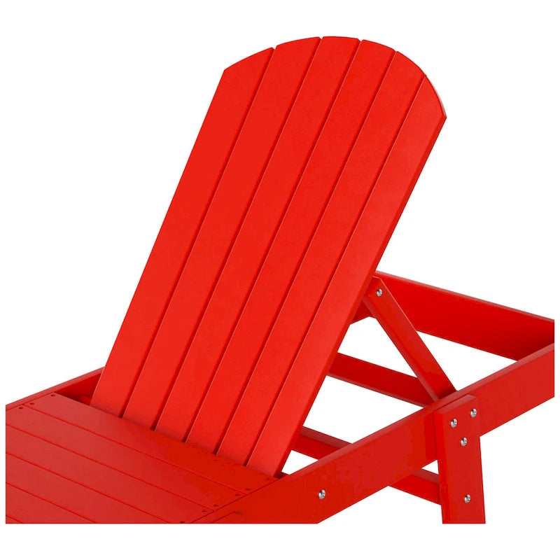 Chaise longue inclinable sans accoudoirs Polytrends Altura en polyéthylène écologique résistant aux intempéries (ensemble de 2)