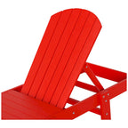 Chaise longue inclinable sans accoudoirs Polytrends Altura en polyéthylène écologique résistant aux intempéries (ensemble de 2)