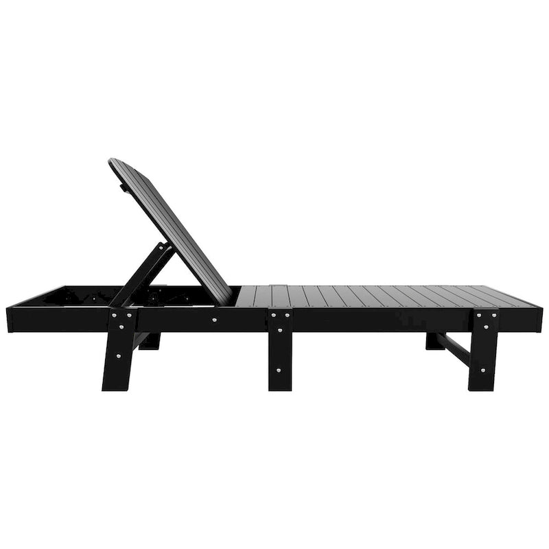 Chaise longue inclinable sans accoudoirs Polytrends Altura en polyéthylène écologique résistant aux intempéries (ensemble de 2)