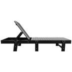 Chaise longue inclinable sans accoudoirs Polytrends Altura en polyéthylène écologique résistant aux intempéries (ensemble de 2)