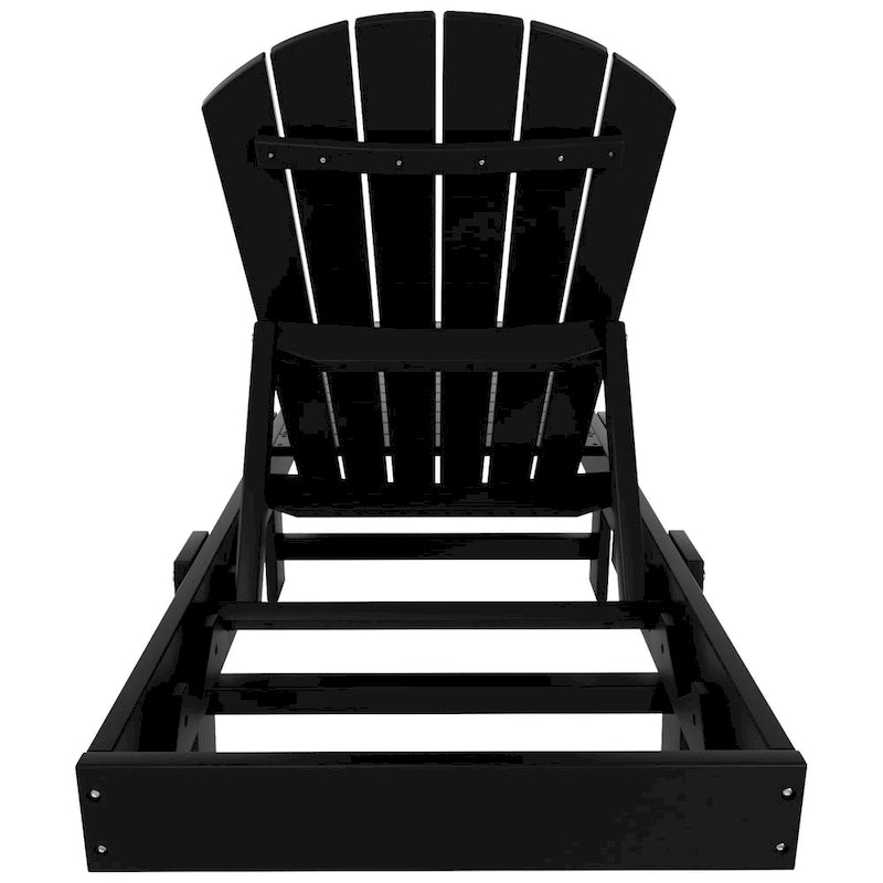 Chaise longue inclinable sans accoudoirs Polytrends Altura en polyéthylène écologique résistant aux intempéries (ensemble de 2)