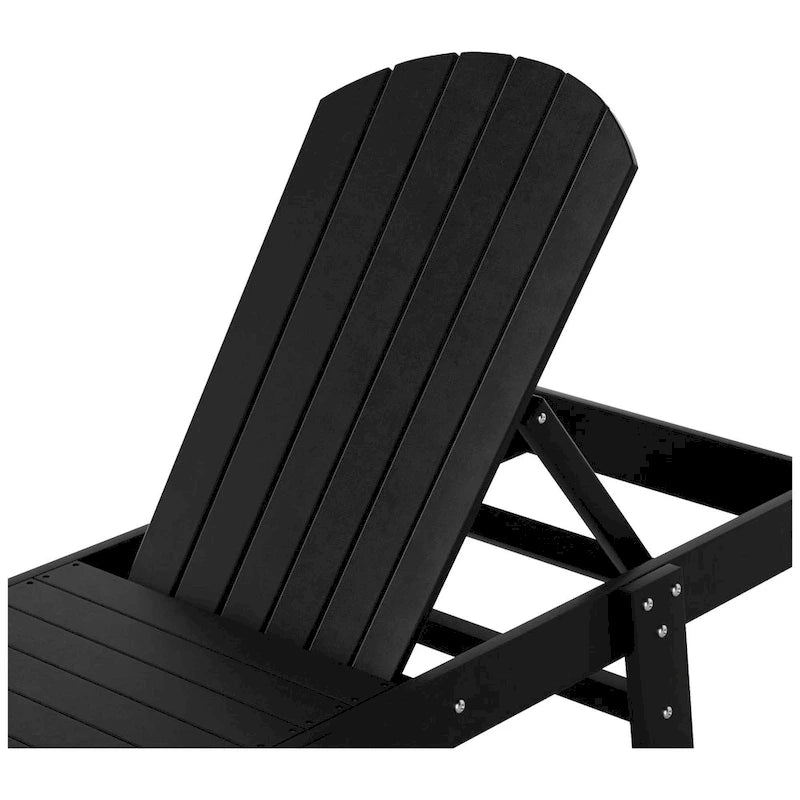 Chaise longue inclinable sans accoudoirs Polytrends Altura en polyéthylène écologique résistant aux intempéries (ensemble de 2)