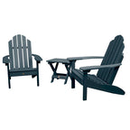 Ensemble de 3 pièces comprenant des chaises Adirondack d'extérieur et une table d'appoint pliante